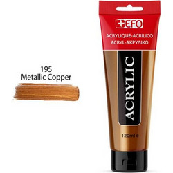 EFO 195 Metallic Copper Ακρυλικό Χρώμα Ζωγραφικής 120ml