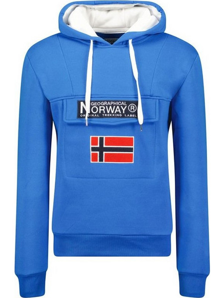 Geographical Norway Ανδρικό Φούτερ με Κουκούλα & Τσέπες Μπλε WW6115HGN