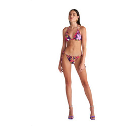 BLU4U Bikini Set Τριγωνάκι Floral Φούξια Σοκολατί 25357700-11