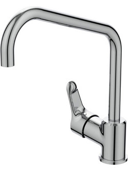 Ideal Standard Alpha BC660AA Μπαταρία Κουζίνας Πάγκου Διπλής Παροχής Ανάμεικτη Inox