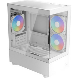 Aerocool Viewport Mini V4 White Gaming Mini Tower Κουτί Υπολογιστή RGB με Πλαϊνό Παράθυρο