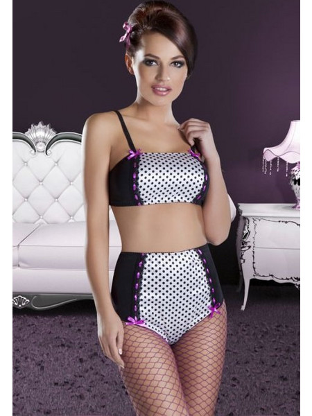 Avanua Channel Σετ Sexy Εσώρουχα Μαύρα Λευκά 500262