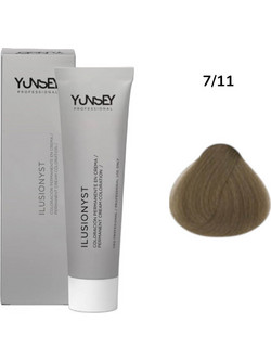 Yunsey Ilusionyst 7.11 Ξανθό Μπλε Σαντρέ Μόνιμη Βαφή Μαλλιών 60ml
