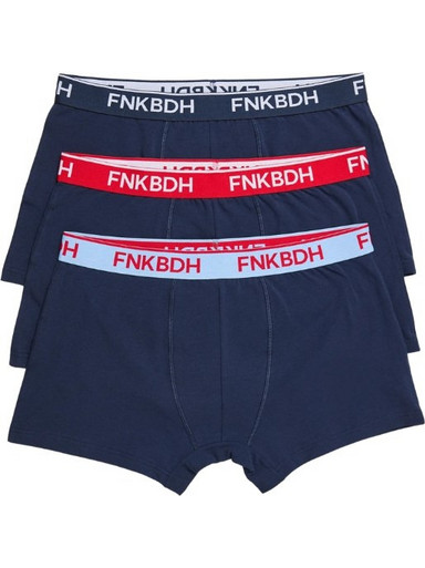 Funky Buddha Ανδρικά Μποξεράκια Σετ 3Pack Navy Μπλε FBM013-082-10