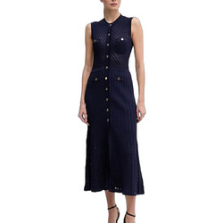 Gaudi Midi Βραδινό Φόρεμα Πλεκτό Navy Μπλε 611FD13003