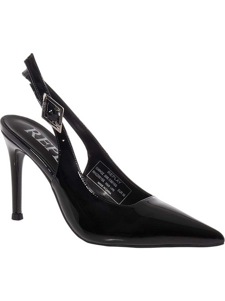 Replay Γόβες Slingback Λουστρίνι με Τακούνι Στιλέτο Μαύρες RH2Z0015S-0003