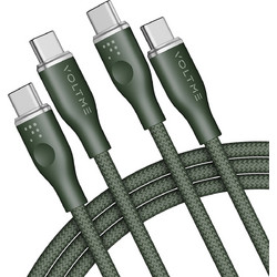 Voltme VO-C2063 Braided USB-C to USB-C 100W 1.8m Green