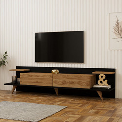 Pakoworld Έπιπλο Τηλεόρασης Μοριοσανίδα Oak Μ180xΠ36.8xΥ45cm Astry 120-000672