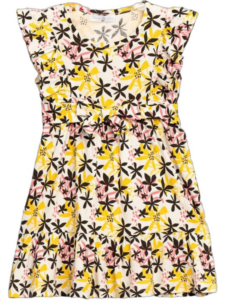 Funky Παιδικό Φόρεμα Floral Κίτρινο 126-728121-1