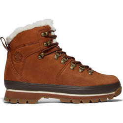 Timberland Γυναικεία Μποτάκια Χιονιού Δερμάτινα Καφέ Αδιάβροχα με Γούνα TB1A2KE7F1310