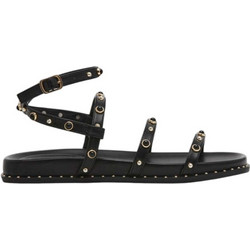 Steve Madden Δερμάτινα Γυναικεία Σανδάλια Μαύρα 11003775-02