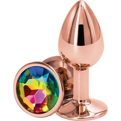 NS Novelties Rear Assets Πρωκτική Σφήνα Diamond Plug 7cm Ροζ Χρυσή
