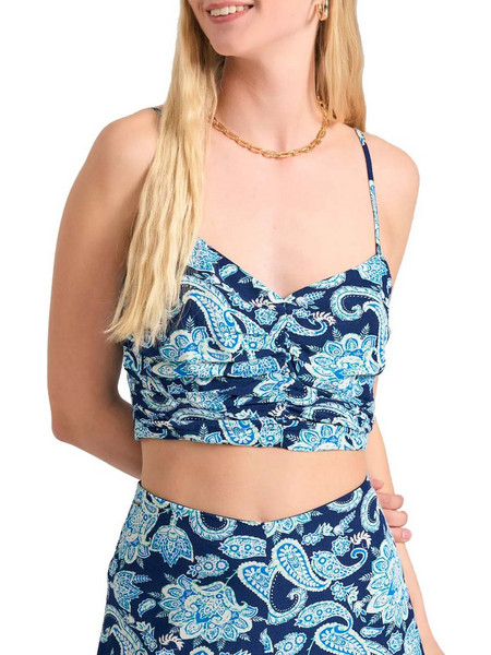 Funky Γυναικείο Καλοκαιρινό Crop Top Navy Μπλε FBL011-112-17