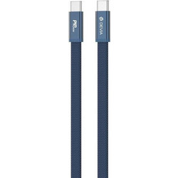 Devia Ultra3 Braided Flat USB-C to USB-C 240W 1.5m Blue 6942297147744