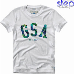 GSA Ανδρικό Αθλητικό T-Shirt Λευκό 881638-02