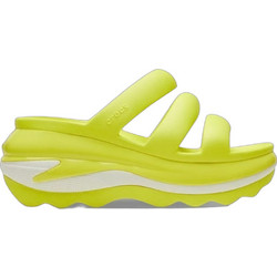 Crocs Mega Crush Γυναικείες Παντόφλες Καλοκαιρινές Platforms Ανατομικές Αντιολισθητικές Lime 209842-76M