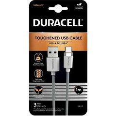Duracell N63357 Braided USB-A to USB-C 15W 1m White