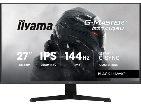 iiyama G-Master Black Hawk G2741QSU-B1 IPS Gaming Monitor 27" 2560x1440 QHD 144Hz 1ms