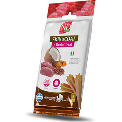 Farmina N&D Quinoa Skin & Coat Dental Treat Adult Medium & Maxi with Venison, Quinoa, Coconut & Turmeric 110gr 15τμχ