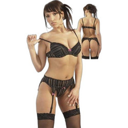Cottelli Σετ Sexy Εσώρουχα με Ζαρτιέρες Μαύρα 22100961330