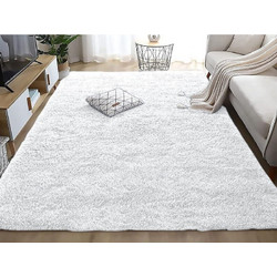 Γαρύφαλλο Fluffie Χαλί Ορθογώνιο Shaggy 160x230cm Λευκό