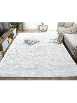 Γαρύφαλλο Fluffie Χαλί Ορθογώνιο Shaggy 160x230cm Λευκό