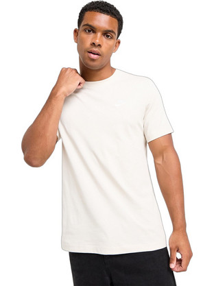 Nike Sportswear Club Ανδρικό Αθλητικό T-Shirt Μπεζ AR4997-105