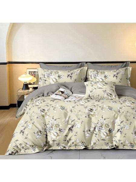 Beauty Home Σετ Πάπλωμα Υπέρδιπλο 220x240 Memories Art 12684 Μπεζ