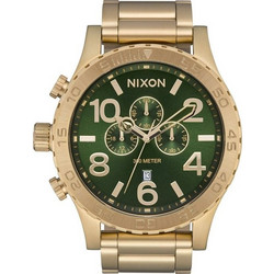 Nixon 51-30 Ανδρικό Ρολόι Χρονογράφος με Χρυσό Μεταλλικό Μπρασελέ A1389-1919-00