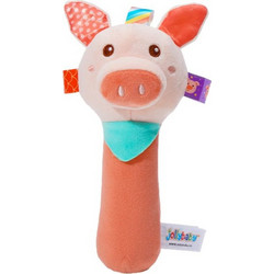 Jollybaby Pig Υφασμάτινη Κουδουνίστρα Πίεσης