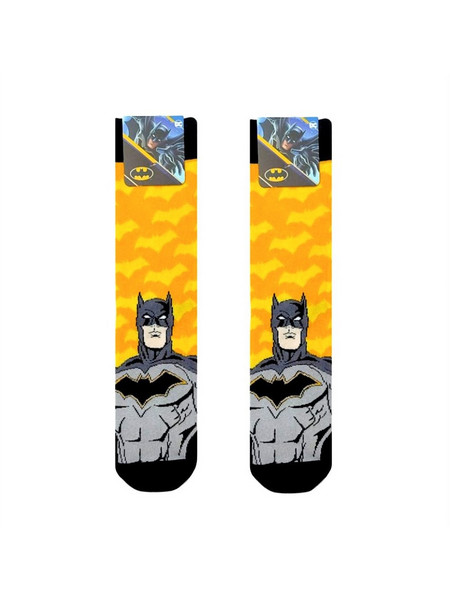 Disney Batman Ανδρικές Κάλτσες Ψηλές με Σχέδια Κίτρινες BM20545