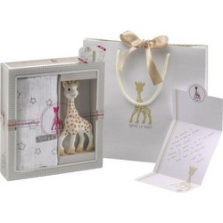 Sophie La Girafe Σετ Δώρου για Νεογέννητα Sophisticated My First Gift Μπεζ Λευκό 2τμχ