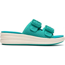 Clarks Drift Faye Γυναικείες Παντόφλες Καλοκαιρινές Platforms Αντιολισθητικές Τιρκουάζ 26187010
