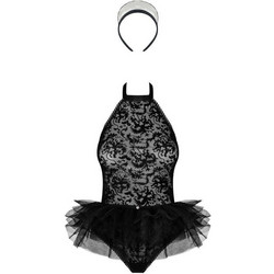 Obsessive Sexy Κορμάκι Brazil See Through με Δαντέλα Μαύρο D-229717