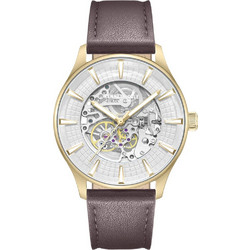 Kenneth Cole Ανδρικό Ρολόι Αυτόματο με Καφέ Δερμάτινο Λουράκι KCWGX0057901