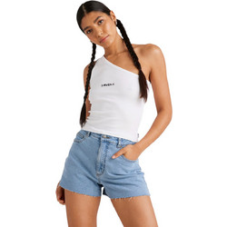 RVCA Γυναικείο Καλοκαιρινό Crop Top Ριπ Λευκό UVJKT00242-WHT