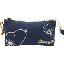 CyP Brands Snoopy Κασετίνα με 3 Θήκες Navy Μπλε PT23-13SY