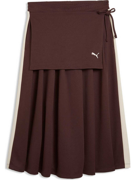 Puma Μίντι Φούστα Υφασμάτινη Σοκολατί 634622-13