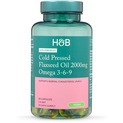 Holland & Barrett Cold Pressed Flaxseed Oil Έλαιο Λιναρόσπορου 2000mg 90 Κάψουλες