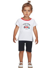Joyce Cool Cherries Παιδικό T-Shirt Κοντομάνικο Λευκό Φούξια 2611501