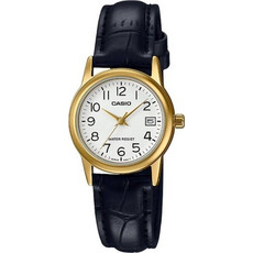 Casio Γυναικείο Ρολόι με Μαύρο Δερμάτινο Λουράκι LTP-V002GL-7B2