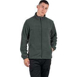 Rebase Ανδρική Ζακέτα Fleece με Φερμουάρ Χακί RFT-7005
