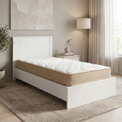 Pakoworld Athos-Sleepy Κρεβάτι Μονό Ξύλινο με Στρώμα 90x190cm 200-001830