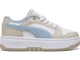 Puma Rebound Femme Low Γυναικεία Sneakers Flatforms Εκρού Γαλάζια 402592-21