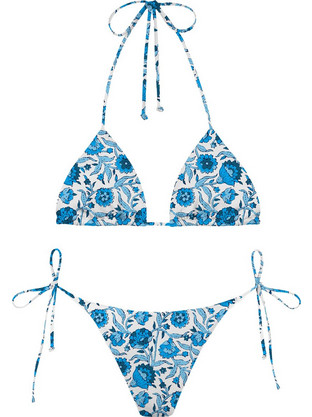 Mc2 Saint Barth Bikini Set Τριγωνάκι Λευκό Μπλε MALE002-08517L
