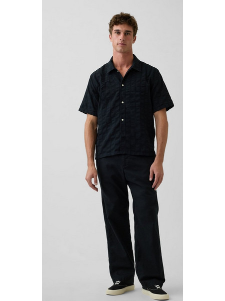 Gap Ανδρικό Παντελόνι Relaxed Εφαρμογή Μαύρο 887835002
