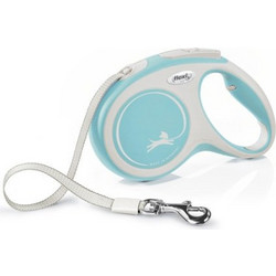 Flexi New Comfort Πτυσσόμενο Λουρί Σκύλου έως 25kg 5m Λευκό Γαλάζιο