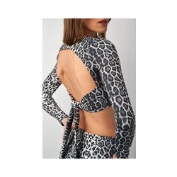 Sugarfree Γυναικείο Αθλητικό Crop Top Γκρι 25842116
