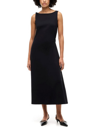 Tommy Hilfiger Midi Καλοκαιρινό Βραδινό Φόρεμα Μαύρο WW0WW50041-BDS