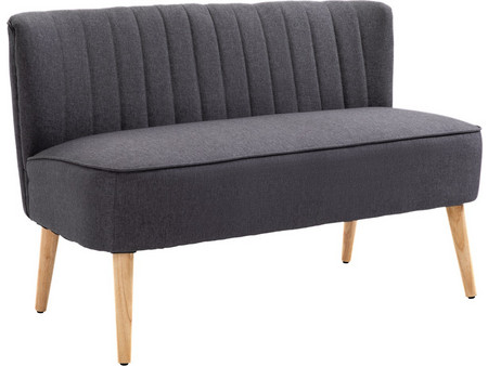 HOMCOM Διθέσιος Καναπές Ανθρακί 117x56x77cm 8056644388938